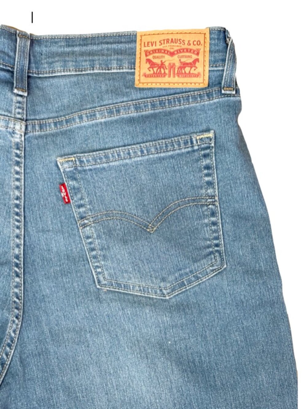 Levis womens jeans size 31 high rise flare blue medium wash stretch 726 - Picture 5 of 13